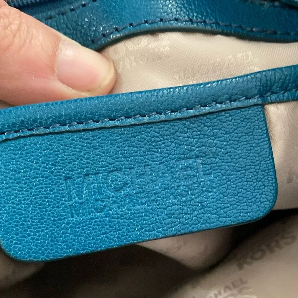 Michael Michael Kors Teal Blue Leather Bag